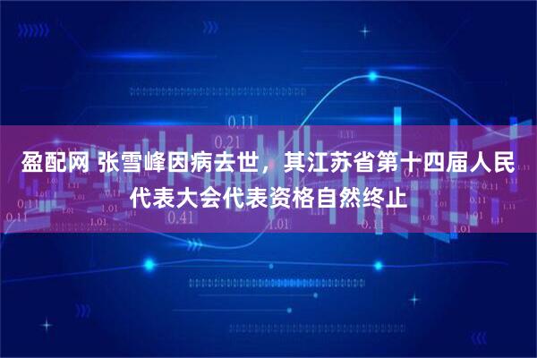 盈配网 张雪峰因病去世，其江苏省第十四届人民代表大会代表资格自然终止